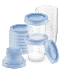 AVENT SET POTS DE CONSERVATION POUR LAIT MATERNEL 180 ML/6OZ SCF618/10