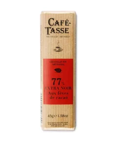 Barre Chocolat noir 77% Fèves de cacao Café-Tasse 45g