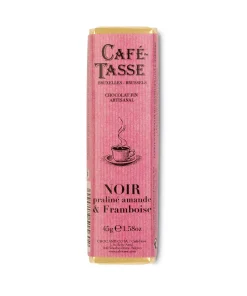 Barre Chocolat noir Praliné amande & framboise Café-Tasse 45g