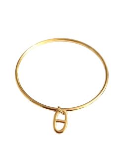 Bracelet jonc breloque grain de café