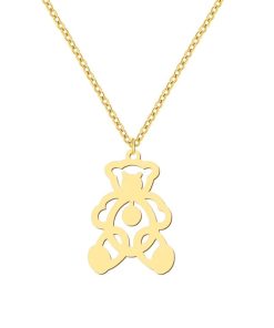 Collier fantaisie femme- pendentif ourson