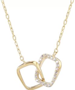 Collier géométrique en argent plaqué or