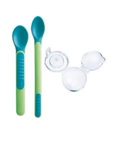 Mam Baby Cuilleres avec Couvercles sensibles +6m