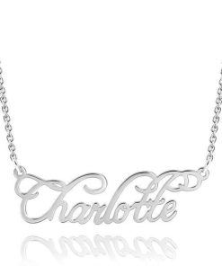 Collier prénom personnalisé classique acier